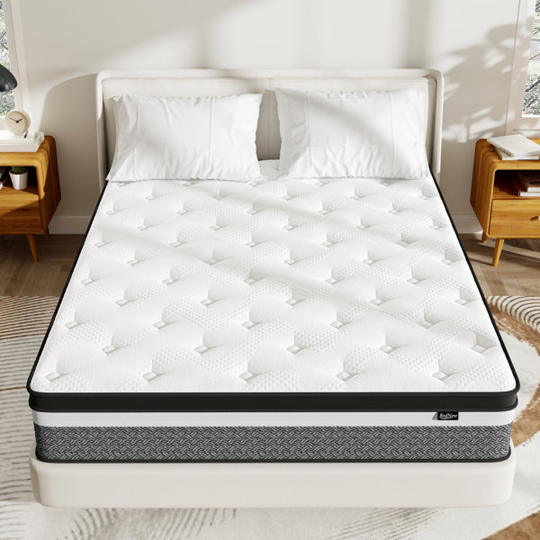 BedNew Modern Series 10" Pillow Top Medium Firm Hybrid Mattress In A